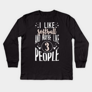 Softball Kids Long Sleeve T-Shirt